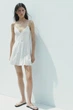 Коротка сукня з вишивкою Zara 0881/399 L Біла (00881399250L) - зображення 1