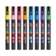 Набір маркерів художніх UNI POSCA Glitter Color 8кол. PC-3ML GLITTER COLOR 8C (0,9-1,3мм) / PC-3ML GLITTER COLOR 8C/ - зображення 3