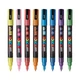 Набір маркерів художніх UNI POSCA Glitter Color 8кол. PC-3ML GLITTER COLOR 8C (0,9-1,3мм) / PC-3ML GLITTER COLOR 8C/ - зображення 4