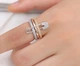 Женский набор из 3 колец No Brand 2422 золотистое размер 17 - изображение 2