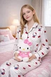 Підліткова піжама для дівчинки Hello Kitty 152–158 см 10–13 років, біла (10817) - зображення 5