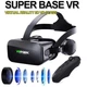 VR Окуляри 3D, шолом віртуальної реальності із навушниками VR Park J20 для телефонів з екраном 4-6,7" з пультом ДК, чорні VR-Park-2 - зображення 3