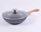 Пательня WOK Benson з кришкою антипригарна, індукція, глибока вок 26 см (BN-488) - зображення 1
