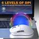 Миша бездротова ігрова HYSJ Т68 Pro PAW3311, 12000 DPI 2,4G+Bluetooth Orange - зображення 8