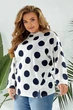 Свитшот женский в горох молочный 257R332 AGER 3XL-4XL - изображение 1