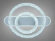 Стельова LED люстра 2 кільця біла 80W пульт - зображення 2