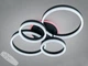 Люстра Diasha Rings черная LED 4 кольца диммер (арт. 2542WH LED 3color dimmer) - изображение 1