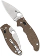 Розкладний ніж Spyderco Manix 2 Canvas Micarta CPM CRU-WEAR CruCarta Brown (871665) - зображення 1