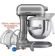 Кухонная машина KitchenAid Heavy Duty 6,6 л 5KSM70JPXECU з підйомною чашею, сріблястий - зображення 1
