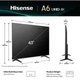 Телевізор LED HISENSE 43A6Q - зображення 2