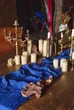 Доріжка Ранер на стіл з котону 350см х 66см Волошковий - изображение 2