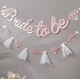 Гірлянда паперова прапорці "Bride to be" Наречена 2.3 м - Чорний з золотом (4989) - зображення 1