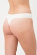 Женские хлопковые трусы танга Giulia Leila 2102/60 L White-whisper, комфортные трусики стринги, базовое белье - изображение 6