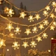 Гирлянда Снежинки Звезды 20 LED 3 м на батарейках 2 х АА Теплая белая - изображение 1
