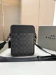 Мужская сумка Coach Sullivan Crossbody Bag In Signature Canvas черная - изображение 1