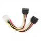 Кабель живлення Molex to 2xSATA power 0.3m - зображення 2