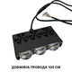 Додаткова світлодіодні LED LED LED LED міні/mini фари з 3 лінзами з чіткою СТГ білий + жовте світло + RGB (2 шт.) - зображення 3