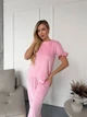 Жіночий домашній костюм з рюшами (футболка+штани) Uaclothes 46-48 Рожевий (like36845-172721350) - зображення 2