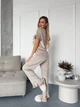 Жіночий домашній костюм з рюшами (футболка+штани) Uaclothes 46-48 Бежевий (like36847-172741350) - изображение 6