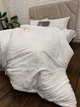 Комплект постельного белья Cappone Цветочный Вензель молочный , 200х220 см - изображение 5