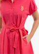 Женское платье-рубашка U.S.Polo Assn. из поплина Dolman Sleeve M красное - изображение 4