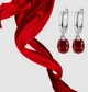 Серьги серебро проба 925 . Украшены камнемSwarovski 8239 - изображение 2
