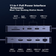 USB-хаб Ugreen CM681 11-в-1 USB-C 2xHDMI 8K-30Гц USB 3.2 10 Гбіт/с PD 100W RJ45 SD/TF 3.5 мм Сірий - зображення 2