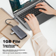 USB-хаб Lenovo 0801Pro 11-в-1 Type-C PD, USB 3.0, HDMI, VGA, Ethernet, кардрідер - зображення 3