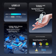 Удлинитель USB HP 2 метра, многопортовый USB-кабель-концентратор USB 3.0 для ноутбука, разветвитель для компьютера, автономный источник питания. - изображение 7