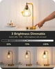 Настільні лампи EDISHINE Bedside Set 2 шт, сенсорні, димовані LED, USB порти, E27, золоті - зображення 3