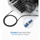 Кабель мультимедийный 3.5mm M to 3.5mm F 2.0m AV118 blue Ugreen (40675) - изображение 5
