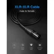 Кабель мультимедийный XLR M to XLR F 3.0m AV130 black Ugreen (20711) - изображение 3
