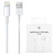 Кабель Apple Lightning USB 1м для iPhone iPad iPod белый для быстрой зарядки и передачи данных - изображение 1