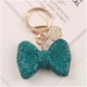 Брелок Swarovski Bow Blue для телефонов стильное украшение с кристаллами для аксессуаров и подарков - изображение 1