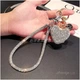 Брелок Swarovski Heart Black аксессуар для телефона стильное украшение с кристаллами для девушек и женщин - изображение 5