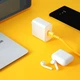 Силиконовый кабель USB C на C 100W PD для быстрой зарядки телефона и планшета желтый 2 метра 3 А - изображение 5