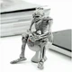 Брелок Skeleton для ключів чорний метал фігурка черепа зручний та міцний для організації ключів - зображення 8