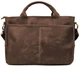 Чоловіча сумка-портфель A4 з шкіри Crazy Horse та канвасу коричнева 36×27×10 см TARWA 54988 - зображення 2