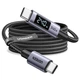 Кабель Ugreen L530 USB-C - USB-C PD 3.1 240W 3 м Черный с LED-дисплеем (65868) - изображение 1