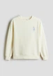 Світшот H&M для хлопчика 10-12 зріст 146-152 кремовий молочний - зображення 1