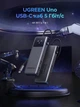 USB-C хаб Ugreen Uno CM889 7-в-1 HDMI 4K 60 Гц PD 100 Вт USB 3.2 SD/TF з LED-дисплеєм Сірий (75179) - зображення 2
