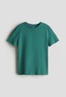 Футболка H&M базова для хлопчика 10-12 зріст 146-152 зелена - зображення 1
