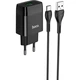 Зарядний пристрій HOCO C72Q Glorious USB QC3.0 + cable USB to USB-C 18W Black (6931474732545) - зображення 2