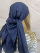 Хустка шовкова однотонна Louis vuitton Синя - зображення 2