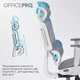 Офісне крісло OfficePro Skyline OC680-W-DG-DG (OC680-W-DG-DG) OfficePro OC680-W-DG-DG 970029 - зображення 10