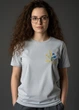 Жіноча сіра вишита футболка-вишиванка колоски-волошки Ноко "Аквамарин сіренький" 5XL - зображення 1
