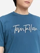 Футболка хлопковая длинная мужская Tom Tailor 1047773-38224 3XL Real Teal Blue с принтом (4069402241202) - изображение 4