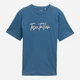 Футболка хлопковая длинная мужская Tom Tailor 1047773-38224 3XL Real Teal Blue с принтом (4069402241202) - изображение 5
