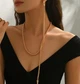 Моносережки колье длинное 94 см jewelry Золотистое - изображение 3