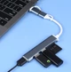USB - TYPE-C хаб / концентратор 5 в 1: 3 x USB 3.0 2.0 Карт ридер TF Card/SD CARD Док станция A-807 Серый - изображение 4